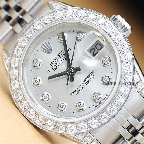 diamond dials for rolex watches|Rolex diamond watches for women.